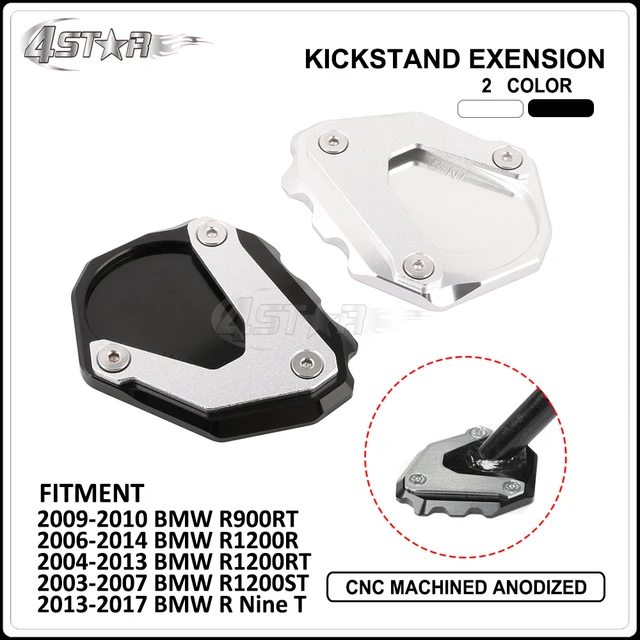 Motorbike Kickstand Foot Side Stand Extension Pad Support Plate For BMW R900RT 09-10 R1200R 06-14 R1200RT 04-13 R1200ST R Nine T