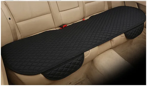 Лен/Лен автомобильные подушки для сиденья защитный чехол для сиденья машины автомобильный коврик для авто Стайлинг внутренние аксессуары, сиденье чехлы - Название цвета: black rear 1pcs
