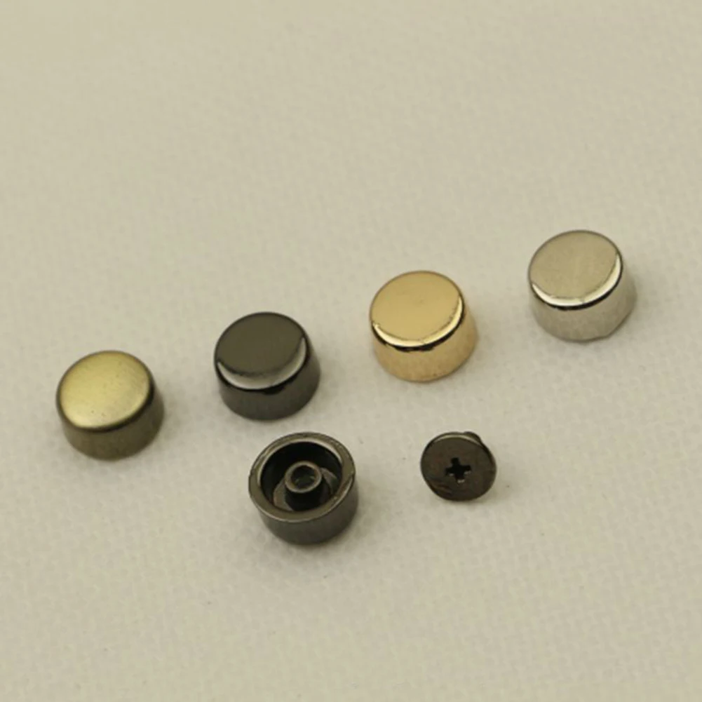 

10Pcs 1cm Bag Bottom Studs Rivets For Leather Buttons Screw For Clothes Shoes Bags Hardware Belt Accessories for Bag Feet Screw