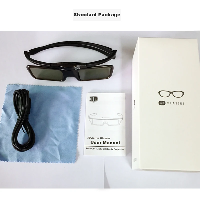 2 шт. 3D с активным оптическим затвором DLP-LINK 3D очки для Xgimi Z4X/H1/Z5 Optoma HD142X Sharp LG Acer H5360 Jmgo BenQ W1070+ Проекторы