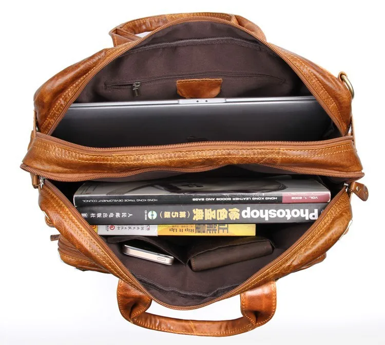 Nesitu большой емкости натуральная кожа мужские сумки-мессенджеры 14 дюймов портфель для ноутбука из воловьей кожи дорожные сумки# M7026