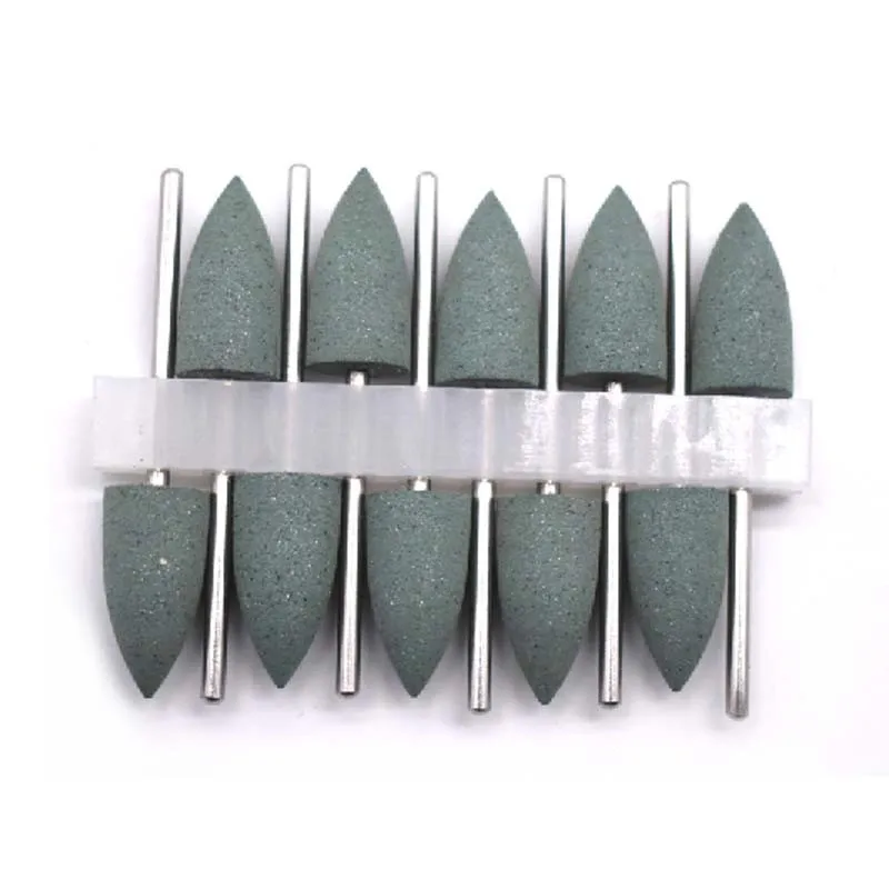 

10pcs Silicone Rubber Dental Polisher Grinders Drill Bits for Oral Intial Resin Base Hidden Denture Polishing Burs #410