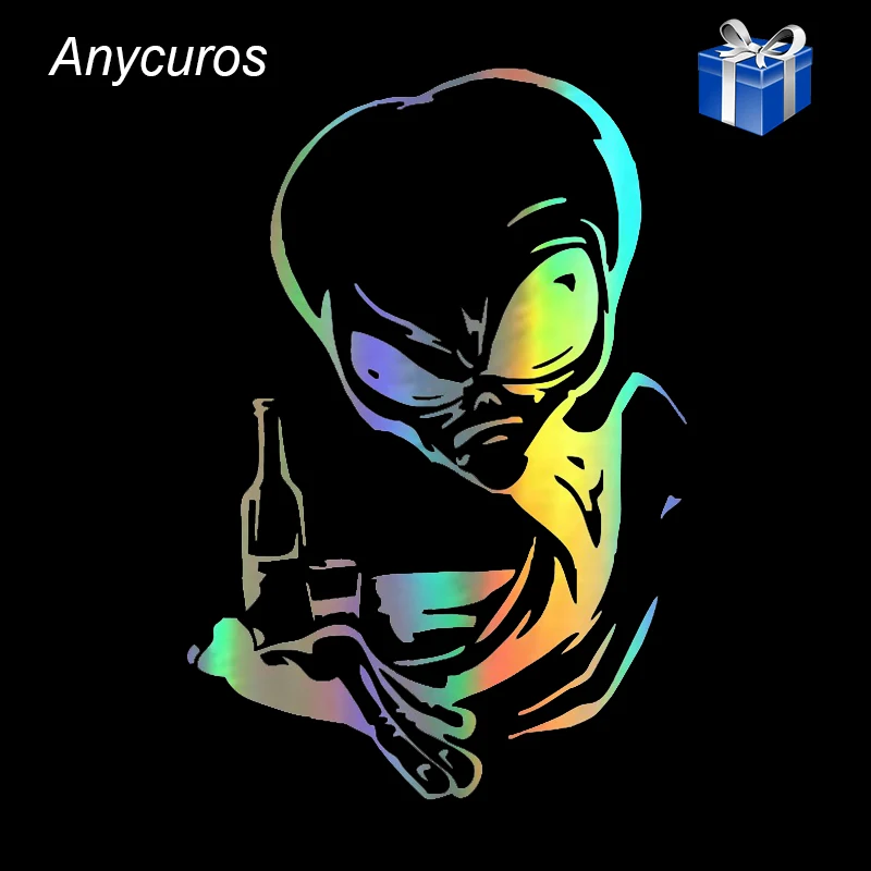 Anycuros Alien Ufo стикер для автомобиля мотоциклетные виниловые наклейки 12 1 см * 17 6