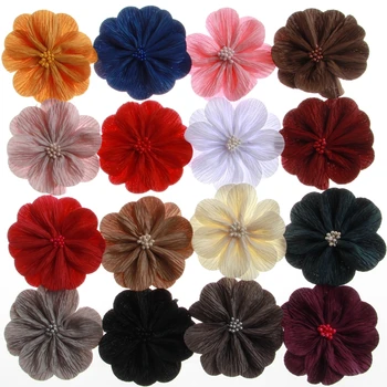 

10PCS 3.2" 8.2CM Fashion Artificial Flowers For Wedding Decoration Invitation Fabric Flower For Cloth Shoes Heads