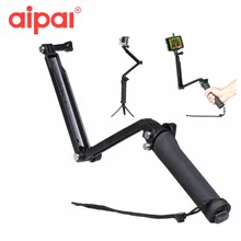 Aipal For gopro Accessories Collapsible 3 Way Monopod Mount Grip Extension Arm Tripod Stand For Go pro Hero 5 4 action Camera .