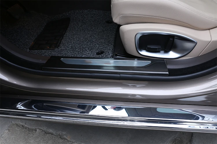 4 шт., для Jaguar XF 304, нержавеющая сталь, Накладка на порог автомобиля, защитная накладка, накладка, наклейка, аксессуары для автомобиля