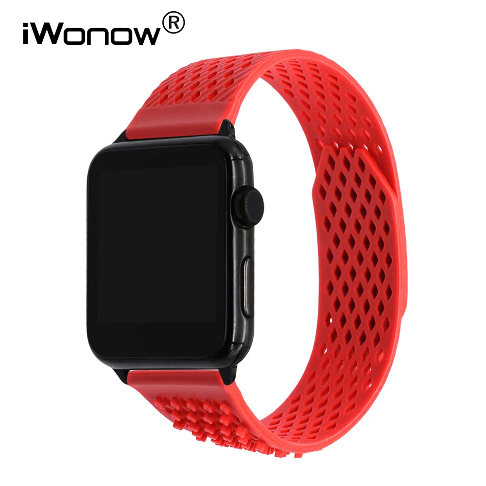 Силиконовый ремешок для часов + адаптеры iWatch Apple Watch Sport Edition 38 мм 42 на запястье