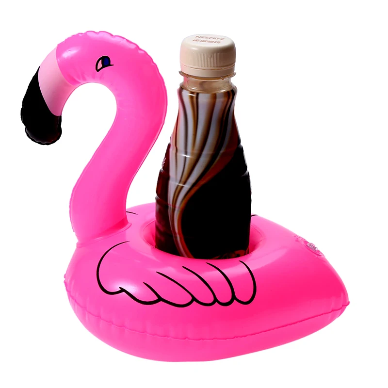 Super Deal Inflatable Flamingo Cola Beverage Cup Holder Inflated Mini