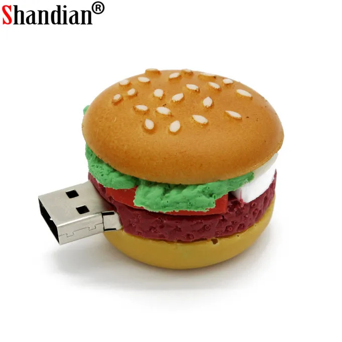 SHANDIAN еда usb флэш-накопитель креативный гамбургер суши арбуз флеш-накопитель 4 ГБ 8 ГБ 16 ГБ 32 ГБ 64 Гб карта памяти u диск