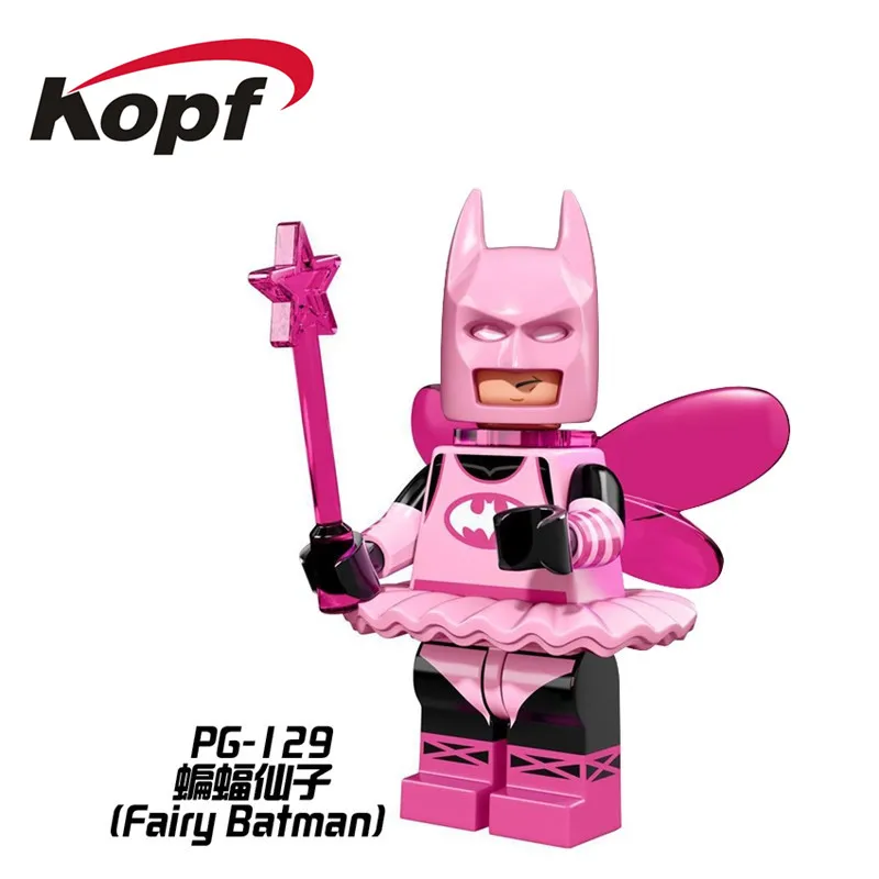 

Single Sale Super Heroes Batman Pink Power Red Hood Mime Model Building Blocks Figures Children Collection Gift Toys PG129