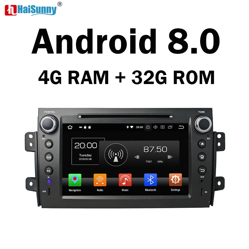

HaiSunny 4GB RAM Octa Core Android 8.0 Car DVD GPS Multimedia Player Stereo For SUZUKI SX4 2006-2008 2009 2010 2011 2012 Radio
