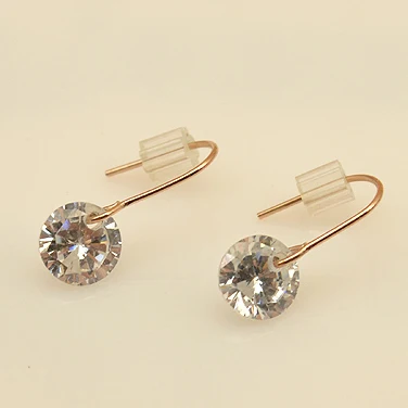 Ustar 0 5cm Zircon Crystals Earrings Gold Color Simple Ustar 0 5cm Zircon Crystals Earrings Gold Color Simple Crystal Drop For Women Wedding