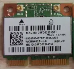 Qualcomm Atheros QCWB335 AR9565 Половина Мини PCIe BT4.0 Беспроводная Карта 11S2020437 для Lenovo S400 S500 S410P S510P S415 Z410 Z510