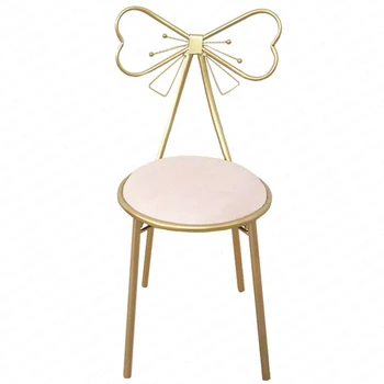 

B Modern minimalist dining room chair princess girl heart dressing table chair Nordic back net red makeup chair European chair