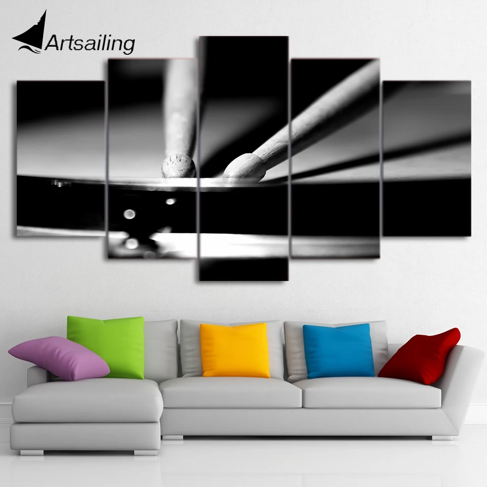 HD Printed 5 Piece Canvas font b Music b font font b Instrument b font Painting