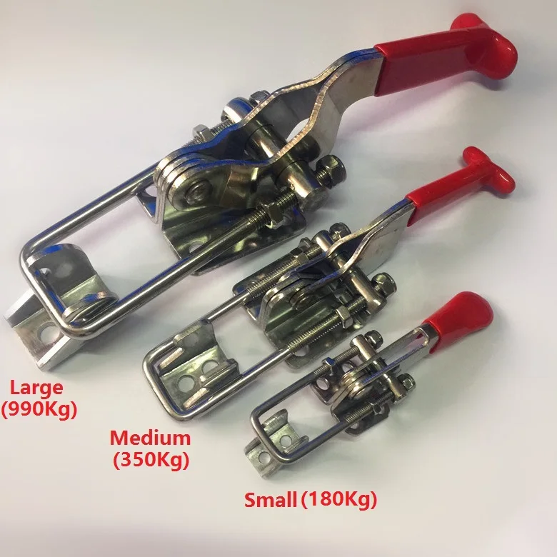 

funssor Large( 990KG) SUS 304 Stainless Steel Outdoor Marine Grade Adjustable Fastener Toggle Latch Catch Hasp Trailer