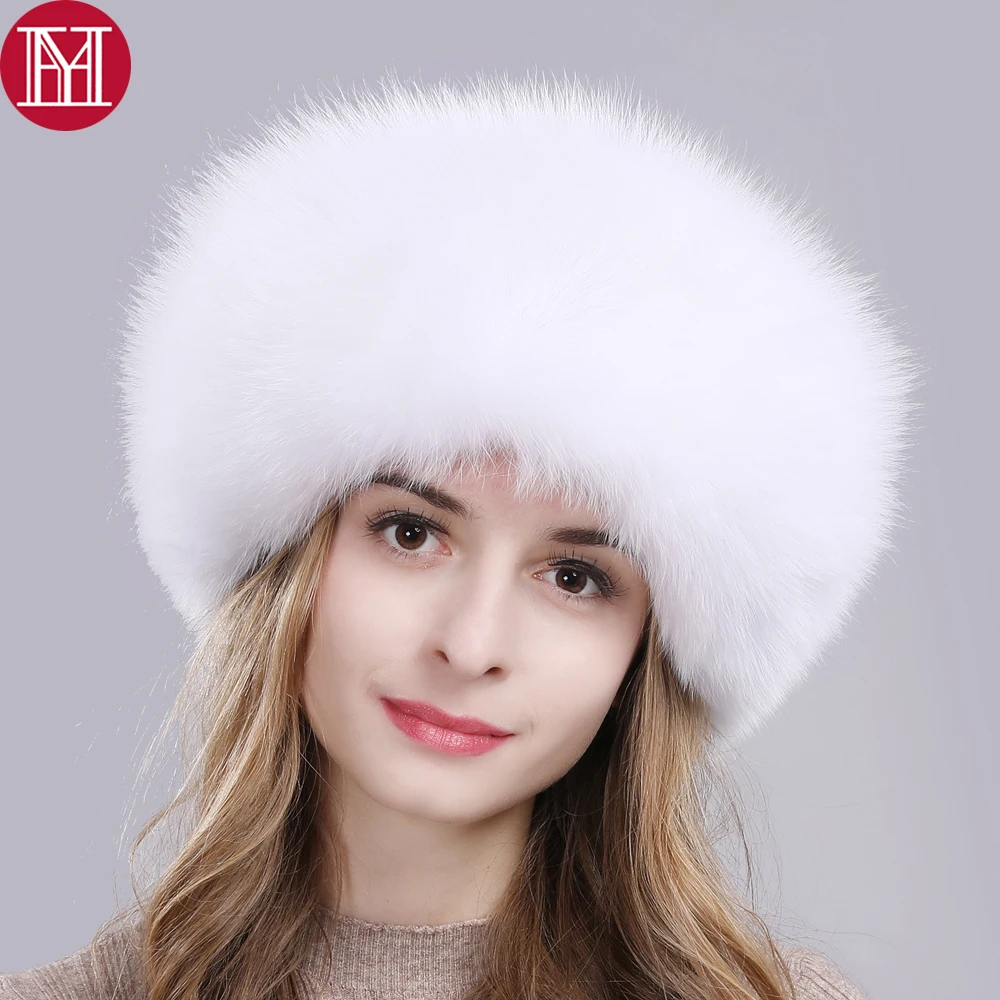 2021 Зимний Русский 100% из натурального меха лисы шляпа для женщин одежда высшего