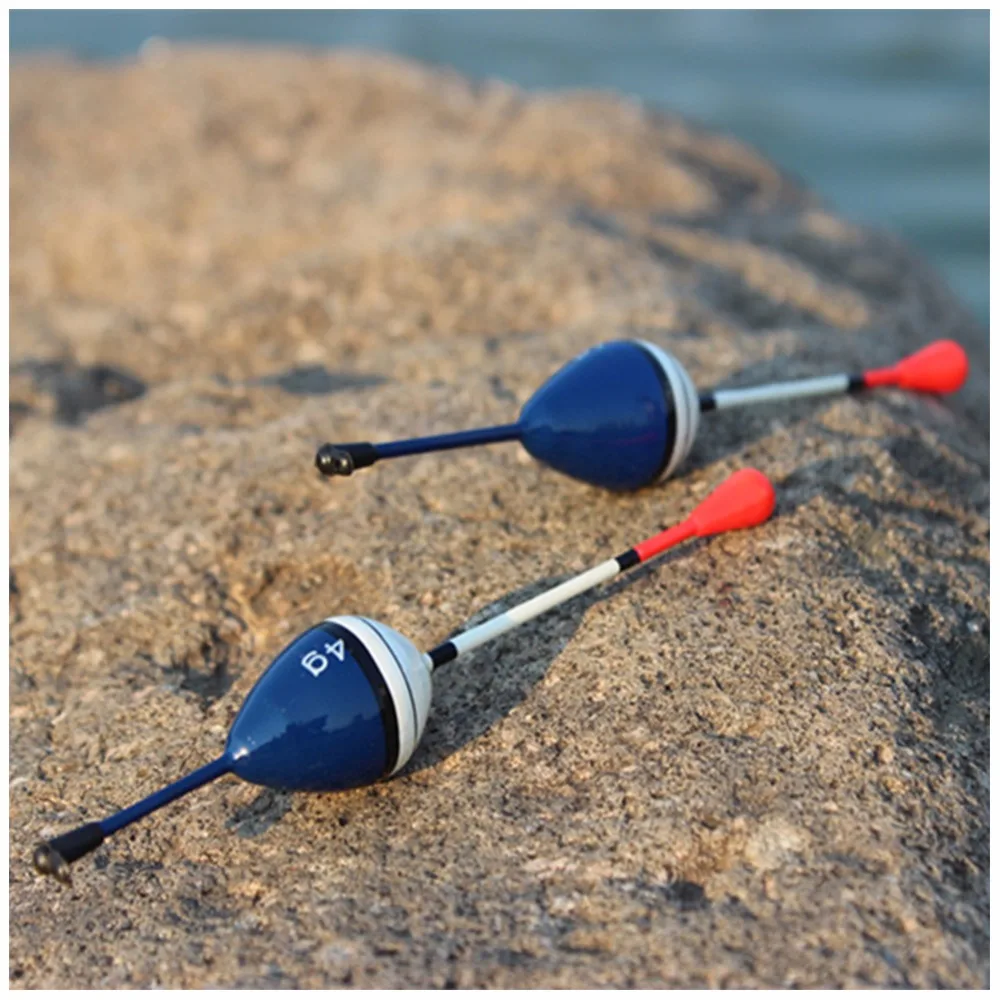 

10pcs/lot Blue White 4G 12CM Fishing Floats Bobbers Drifting Carp Floating Wood Waterproof Vertical Buoy