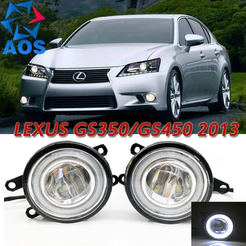 

For Lexus GS350 GS450h 2013 Car Styling LED Angel eyes DRL LED Fog light Car Daytime Running Fog Light set