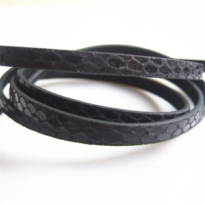 1 метр плоский многоцветный шнур из искусственной кожи для изготовления браслетов своими руками модные ювелирные изделия 5*2 мм