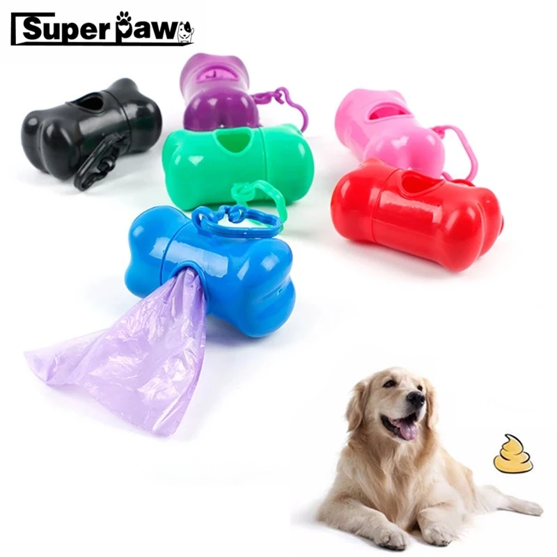 

Pet Poop Bag Set Garbage Bags Carrier Holder Dogs Bone Shape Trash Bag Dispenser Storage Box Clean Up Waste Pets Supplies JNC09