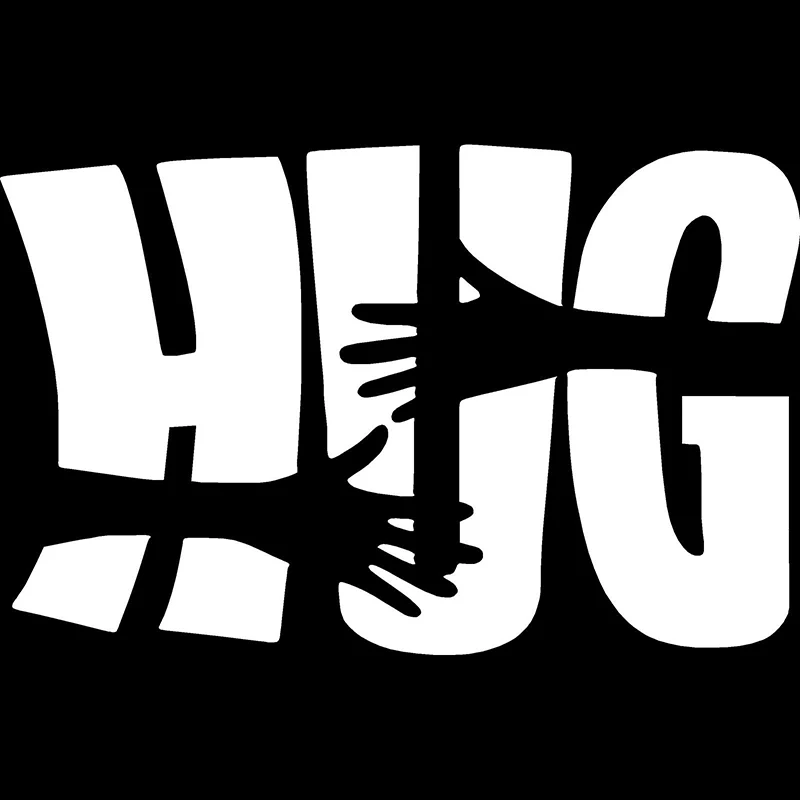 For Hug Arm Badge Car Camper Motorcycle SUVs Bumper Bike Car Stylings Stickers Vinyl Decals