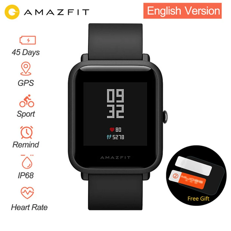 

[English Version] Huami Amazfit Bip Smart Watch GPS Gloness Smartwatch Smart-watch Watchs 45 Days Standby For Xiaomi Phone IOS