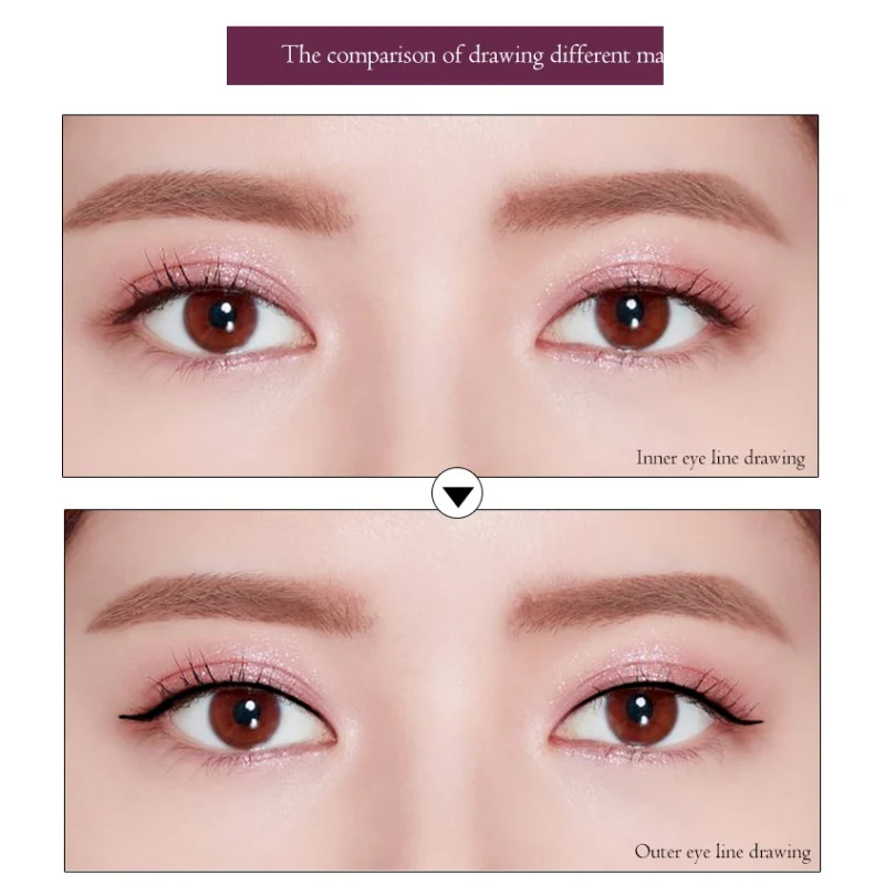 Web celebrity red leopard grain waterproof eyeliner not shading quick-drying cool black liquid eyeliner pen