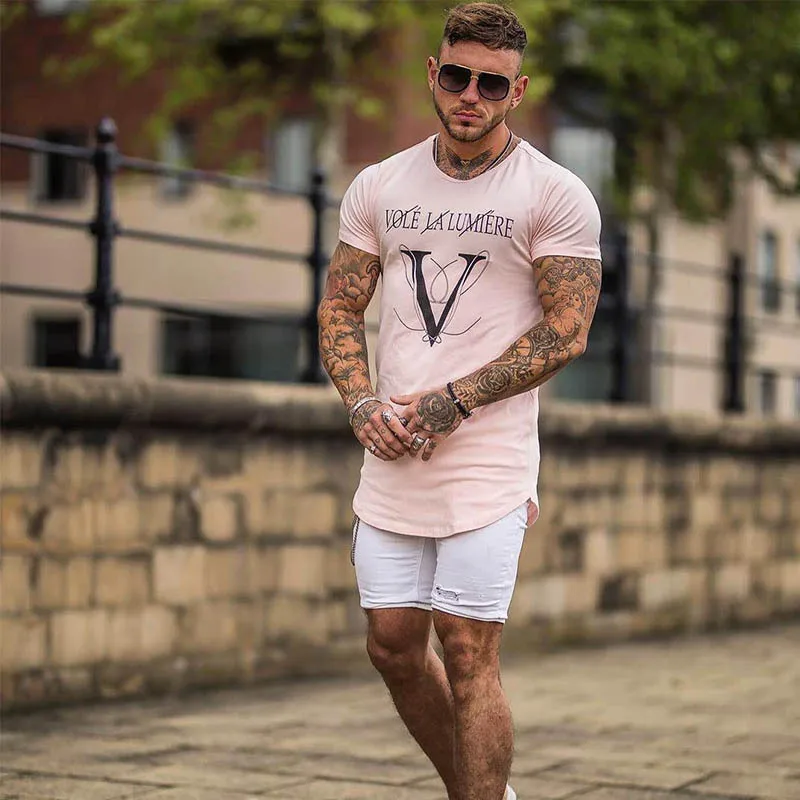 Brand T-Shirts 2019 Summer Sporting T-shirt Men Short sleeve Fitness T shirt Men's printing gyms Bodybuilding T-shirt Tee Brand T-Shirts 2019 Summer Sporting T-shirt Men Short sleeve Fitness T shirt Men's printing gyms Bodybuilding T-shirt Tee