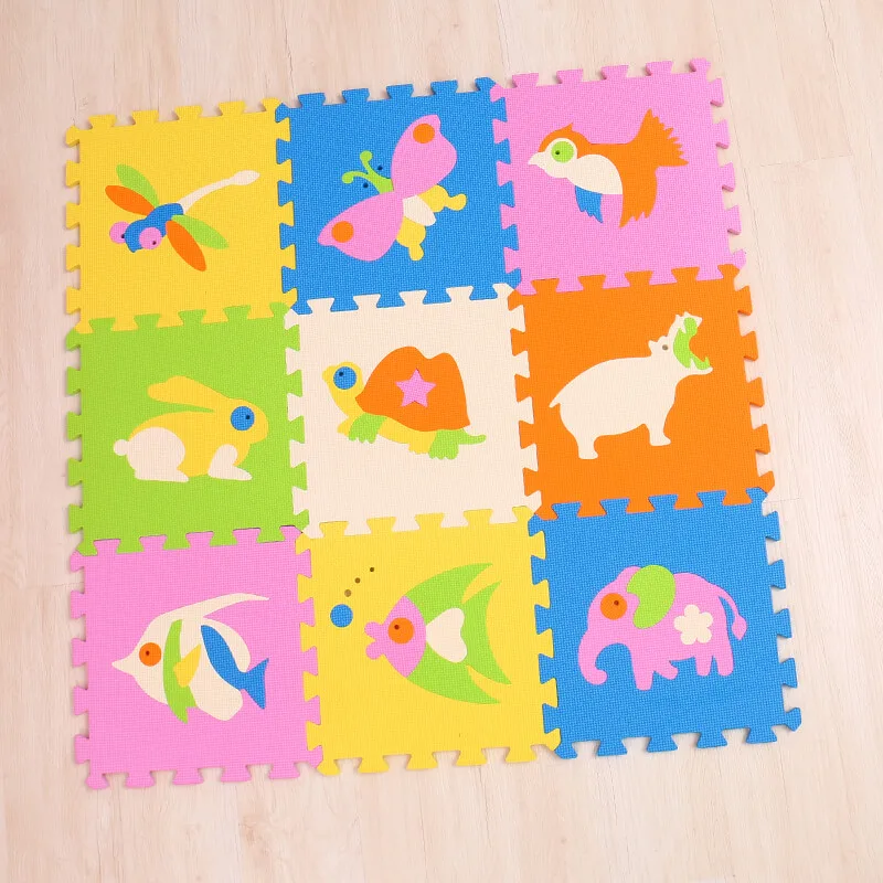 9 шт/setEVA пены головоломки пол игровой коврик, Детские блокировки ковер и ковер, суставная плитка, каждый 30x30x1 см - Цвет: p017
