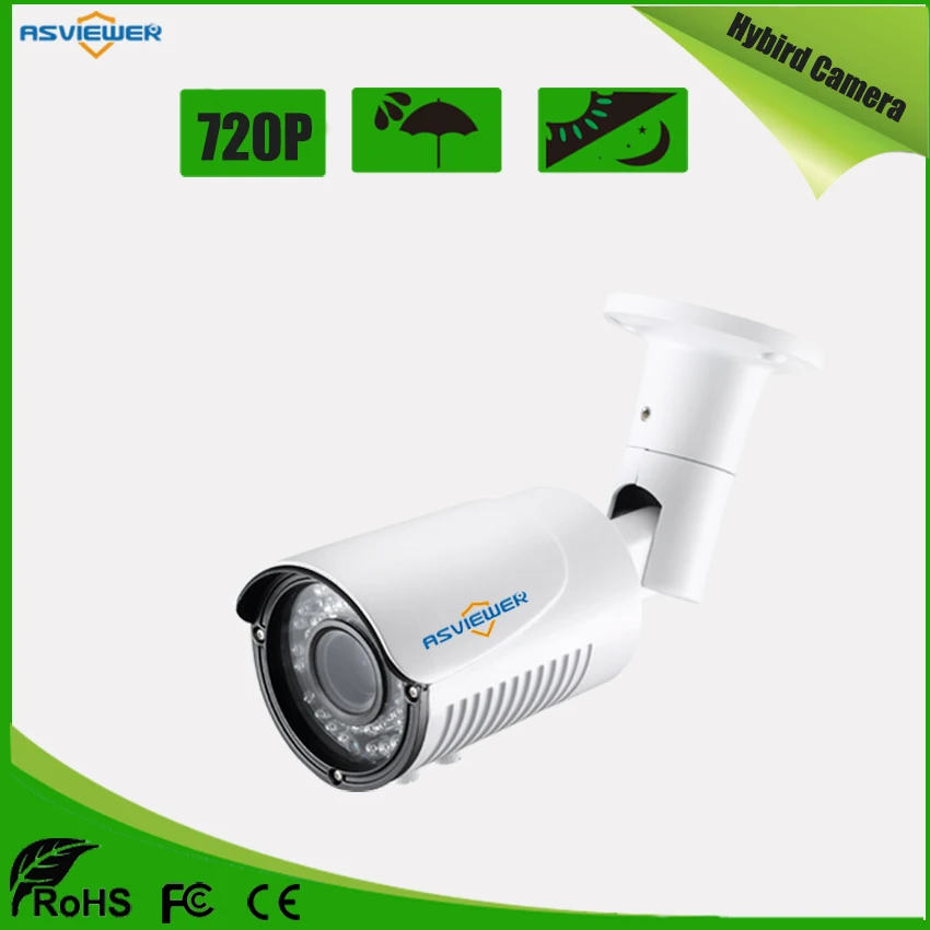 

Hybird 720P HD Camera Support AHD/CVI/TVI/CVBS output Waterproof 40m IR distance AS-MHD8405R1