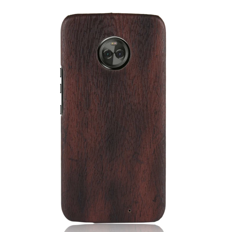 MOTO X4 Wood grain PU leather +PC case_8
