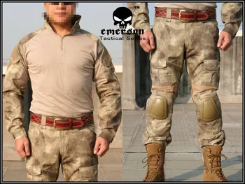 

Military Tactical Clothes Airsoft Hunting EMERSON BDU Uniform Combat Gen2 Shirt&Pants Knee Elbow Pad Teflon A-Tacs EM6912