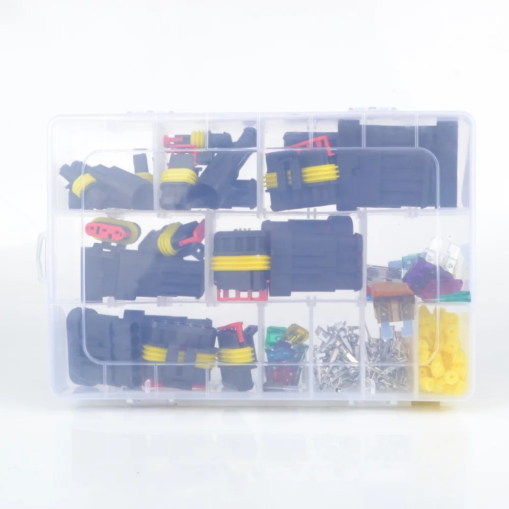 1//2//3//4//5//6Pin Way Car Electrical Wire Waterproof Connector Plug Terminal Fusible Kit Ligero