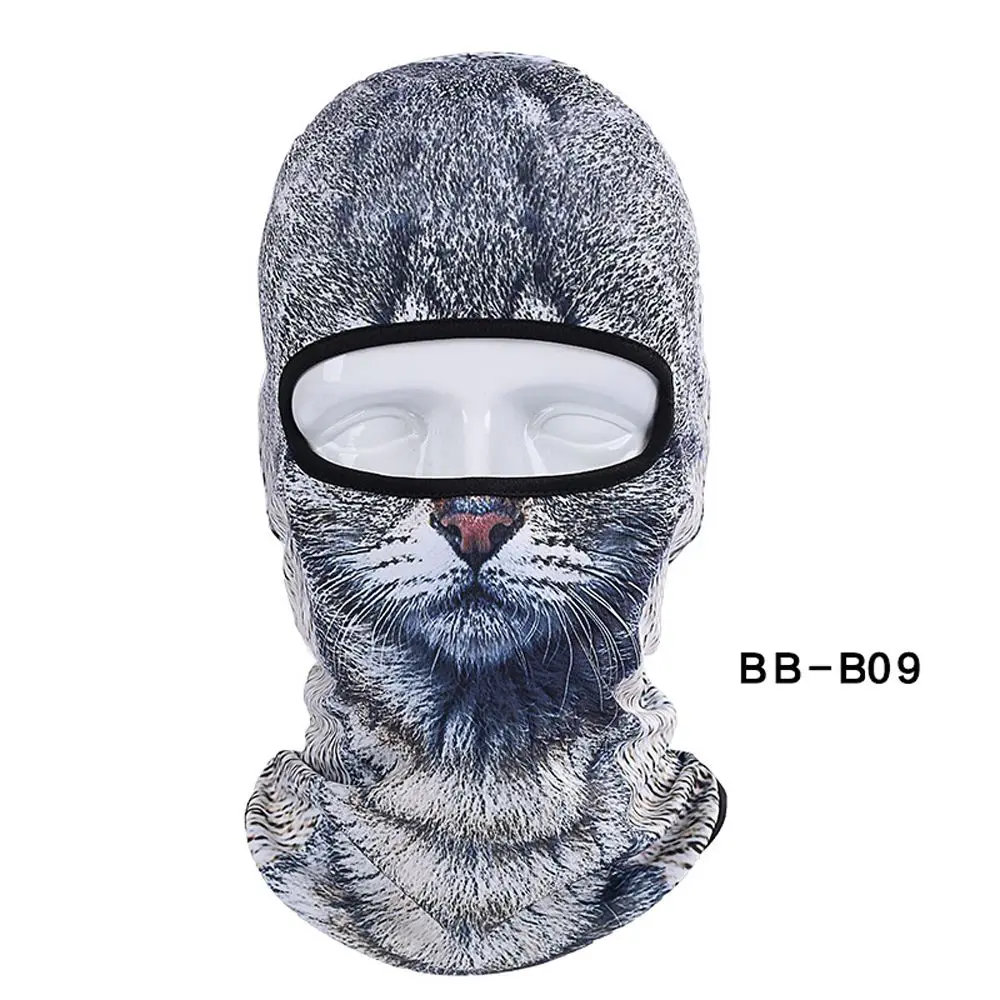 3D кошка собака животное Балаклава Велосипед Сноуборд вечерние Skullies Beanie ШЛЕМ ЛАЙНЕР зимняя вязаная шапка Полный лица маска для женщин и мужчин