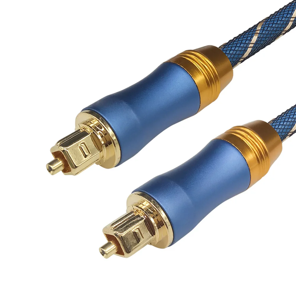 

HOT 5.1 Digital Sound SPDIF Toslink Optical Audio Cable Braided Fiber Connector Adapter Drop shipping
