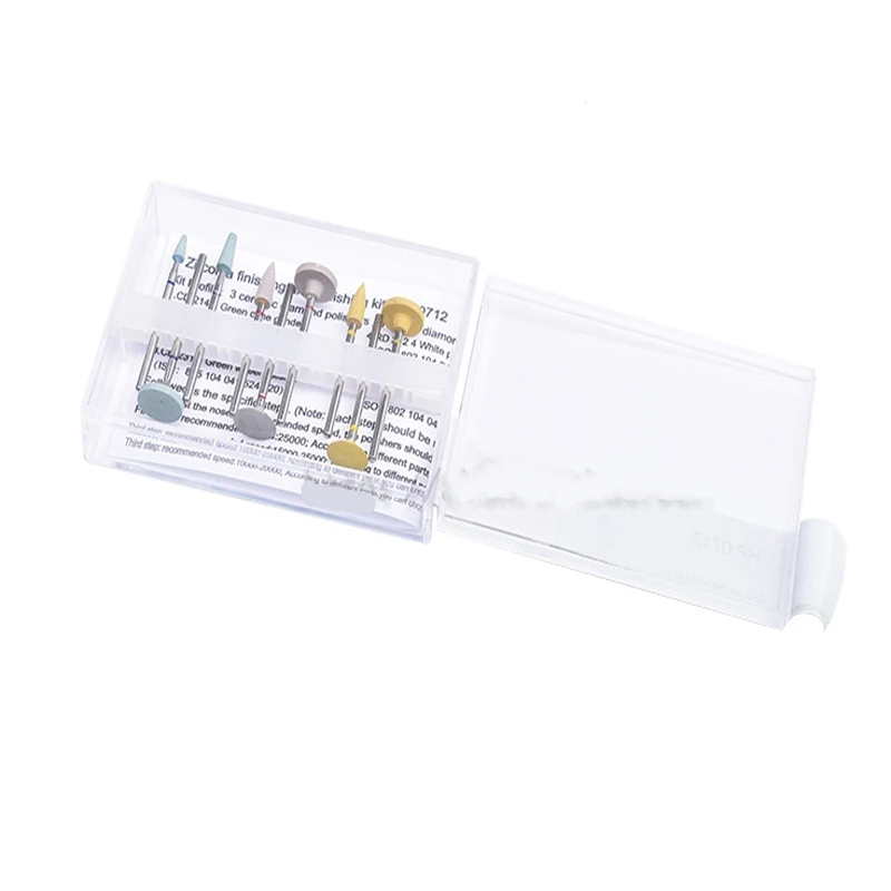 9 pcs Dental Zirconia Repairing Polishing Kit For Emax And Full Contour Zirconia No Need return