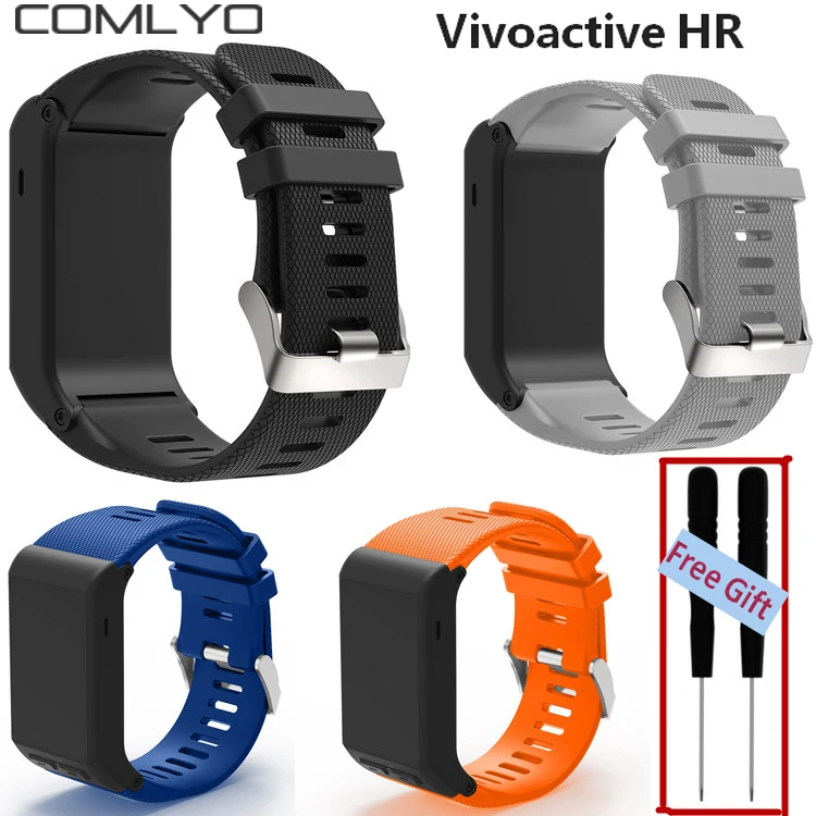 Силиконовый ремешок COMLYO для наручных часов Garmin vivoactive HR Прямая поставка |