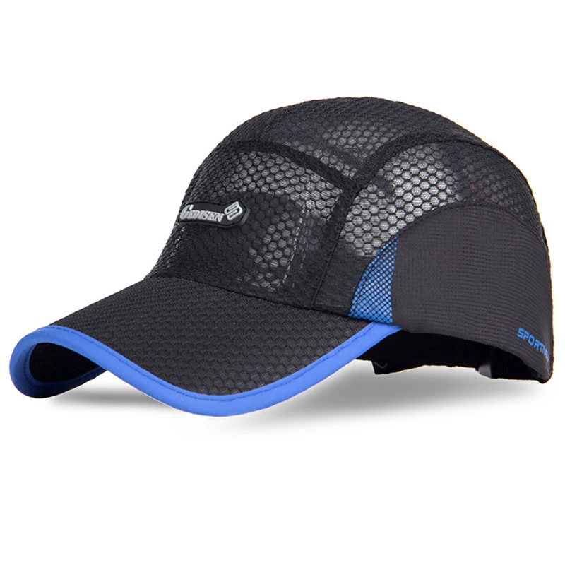 

2019 Summer Unisex Mesh Cap Visor Baseball Cap Solid Color Sun Shade Cap Male Breathable Health Cool Hat For Men Women