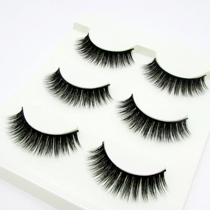 

Natural 3d False Eyelashes Mink Thick Manual False Eyelashes Thick Three-dimensional Natural Long Will Eye Makeup Fake Eyelashes