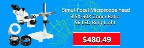 Lucky Zoom 3.5X-90X Тринокулярный Стерео микроскоп стрела стенд 16MP HDMI USB микроскоп камера 144 светодиодный кольцевой светильник набор аксессуаров