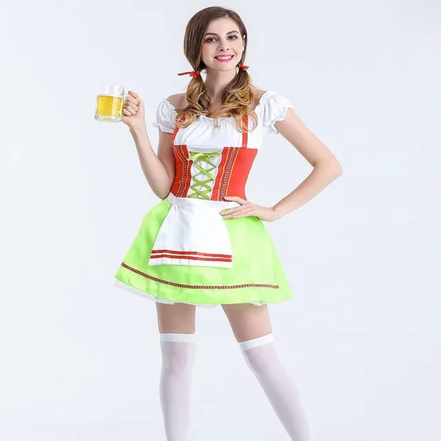 New Women Lady Germany Oktoberfest Cosplay Costume Bartender Costume