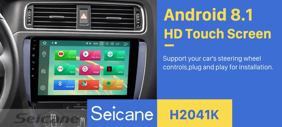 Flash Deal Seicane 10.1 inch HD Touchscreen Android 9.0 Car Radio for 2012 2013-2015 VW Volkswagen SAGITAR Support Bluetooth WIFI SWC 4G 0