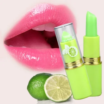 

Lips Makeup Moisturizer Long Lasting Lemon Easy to Wear Nutritious Temperature Change Color Lipstick