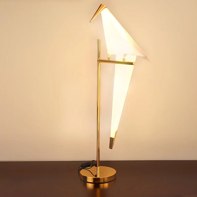 

TZ Art Deco LED Bird Table Lamp For Bedroom Modern Brushed Gold Nordic Desk Lamp For Living Room Lambader staande vloerlamp