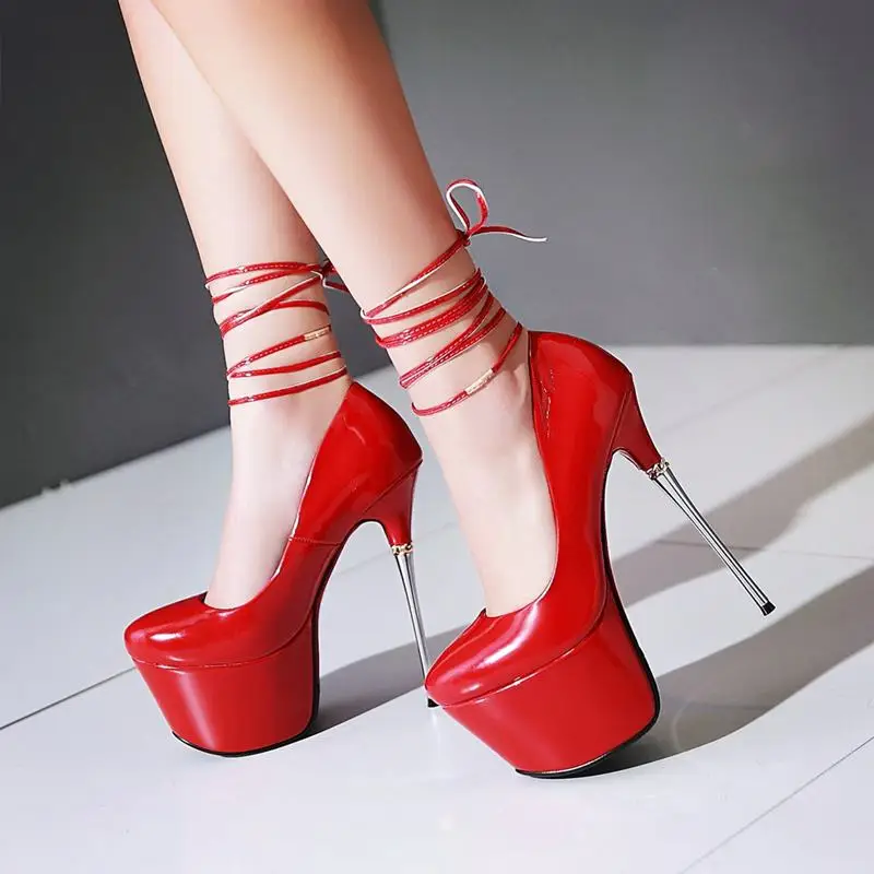 Schwarz rote high heels