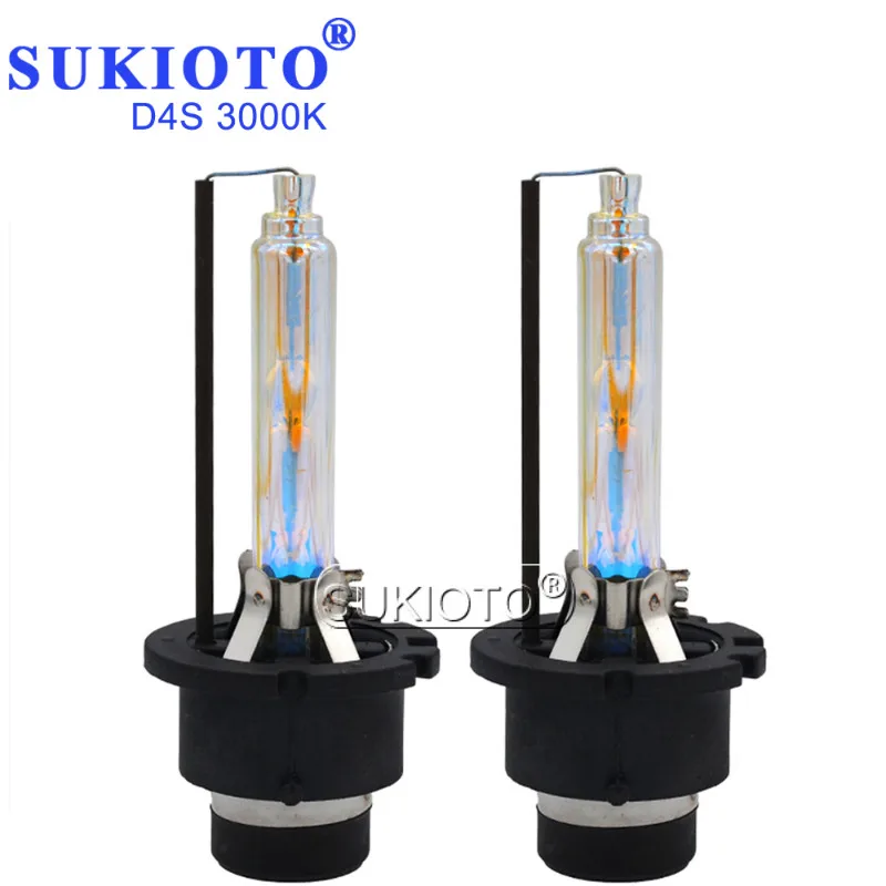 Ксеноновая лампа SUKIOTO 55 Вт Xenon D2S 3000K желтая D4S ксеноновая 4300K 5000K 6000K D3S D1S 55W Hid лампы