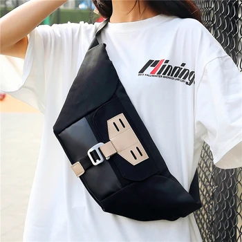 

Brand slung large chest bag men and women ins super fire street hip hop the single shoulder bag personality sports pockets