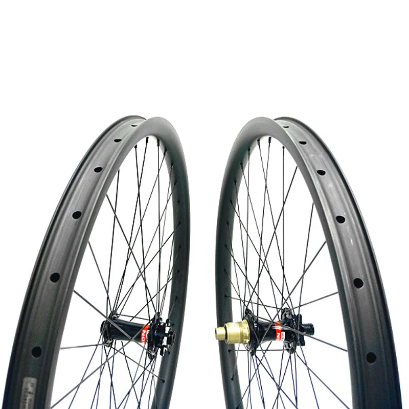 Flash Deal 29er carbon mtb disc wheels XC 27x25mm tubeless 100x15 142x12 bicycle wheels 1420 spokes mtb disc bike wheelset 1410g 5