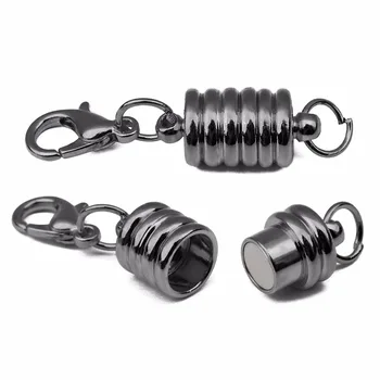 

5Set Strong Gold Color 8*17mm Magnetic Clasps Alloy Bracelet Connectors with Lobster Clasp for DIY Bracelets Jewelry Findings